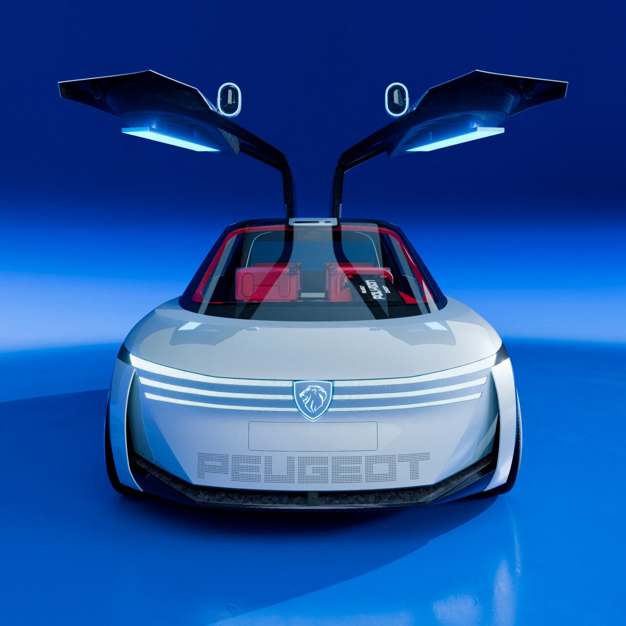 PEUGEOT Polygon concept front view with open doors