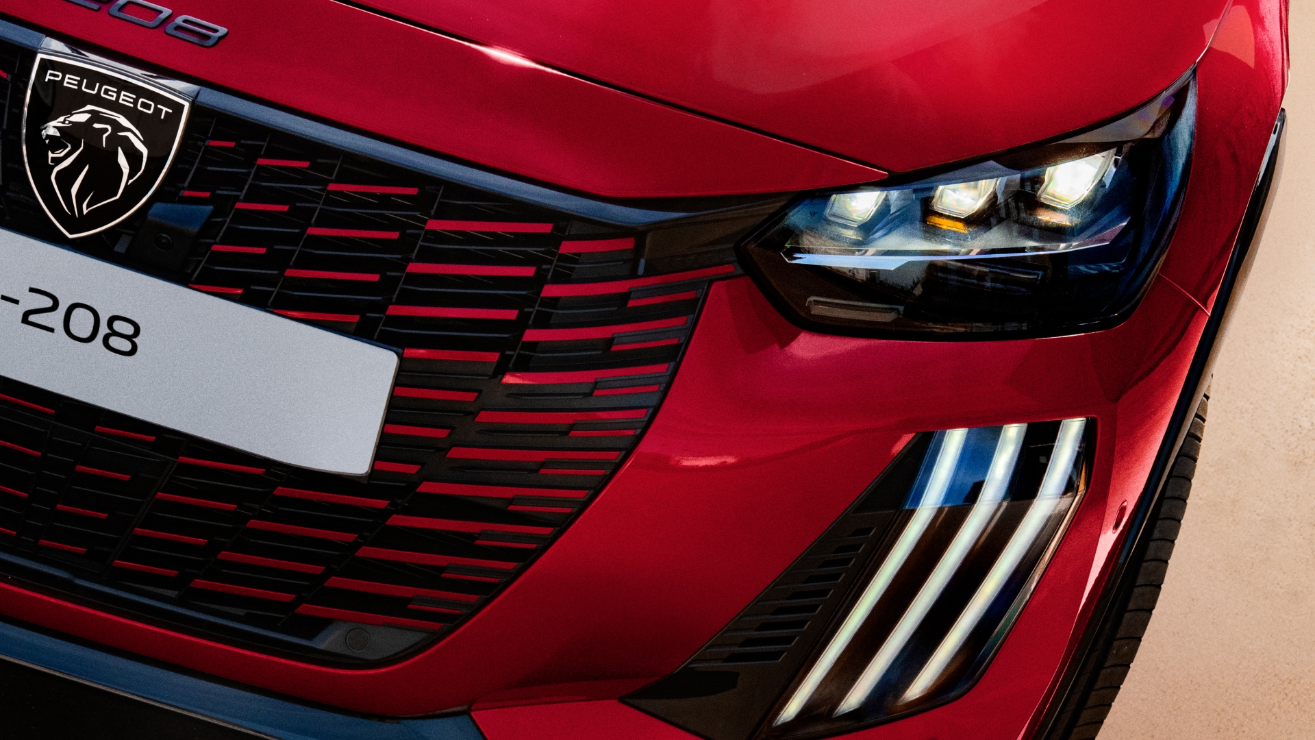 PEUGEOT E-208 front face