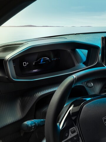 PEUGEOT E-208 digital instrument panel