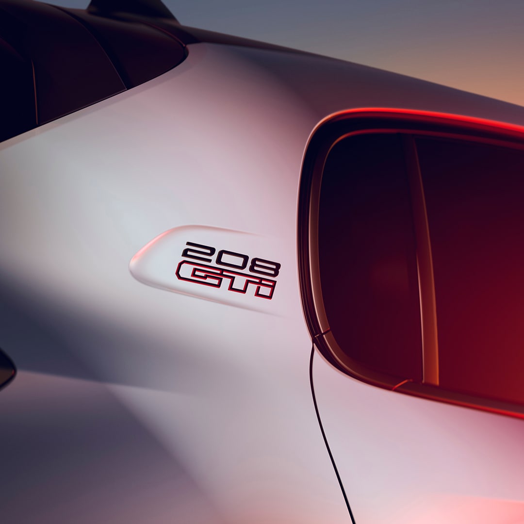 New PEUGEOT E‑208 GTi, 208 GTi badge detail