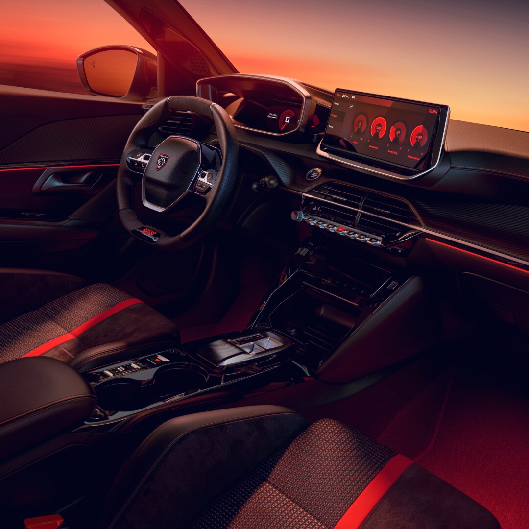 PEUGEOT i‑Cockpit® of the new PEUGEOT E‑208 GTi